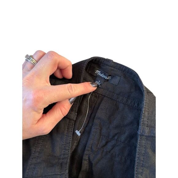 NWOT Madewell Pintucked Shorts Linen size 4 Jet Black - Picture 6 of 13